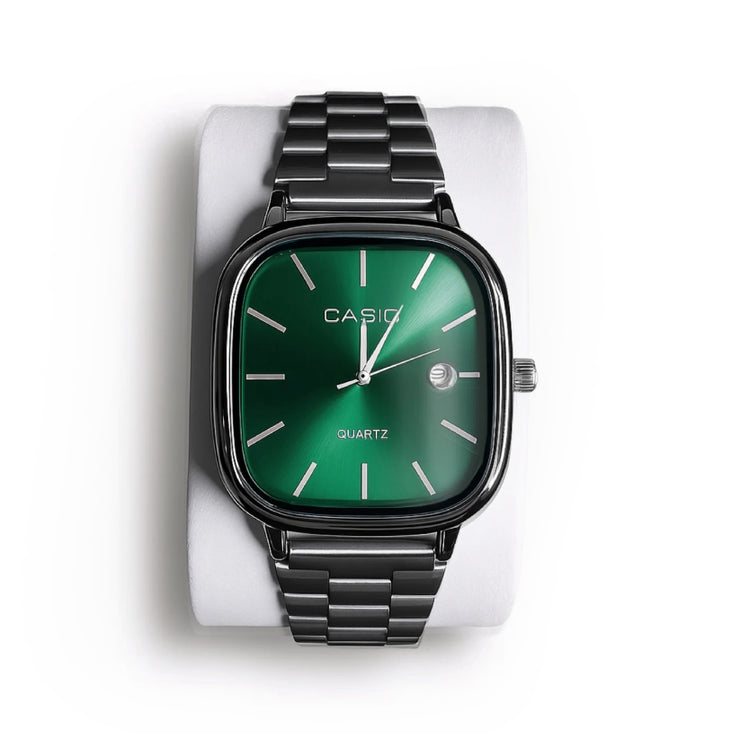 Casio Vintage Watch Silver  - Green
