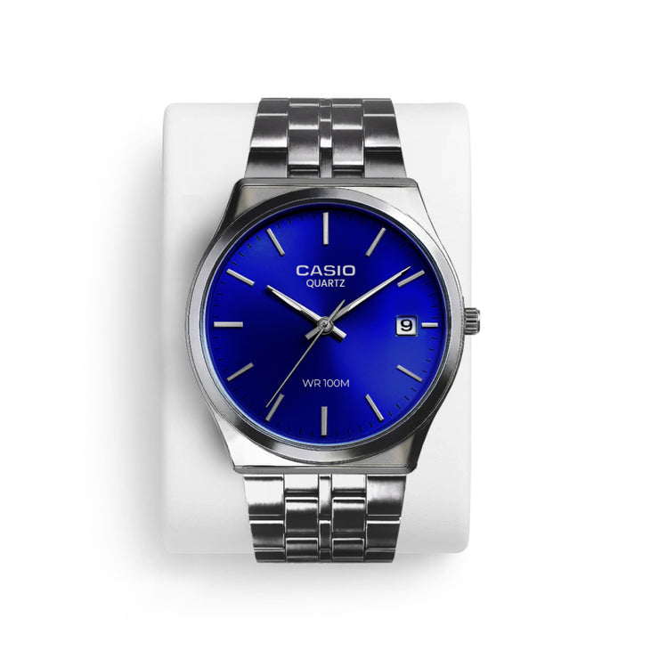 Casio Round Watch Silver - Blue